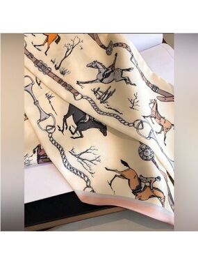 Horse scarf satin new